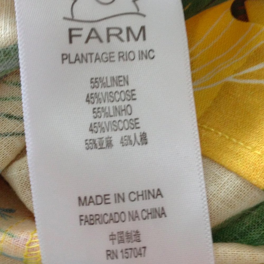 Farm Rio Golden Jungle Linen Midi Dress - Picture 9 of 16